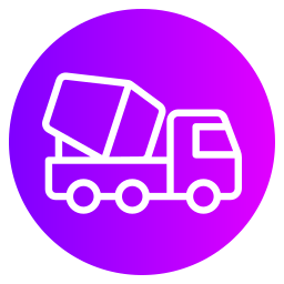 camion di cemento icona