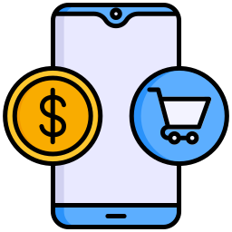 shopping mobile Icône
