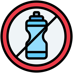 prohibición de plástico icono