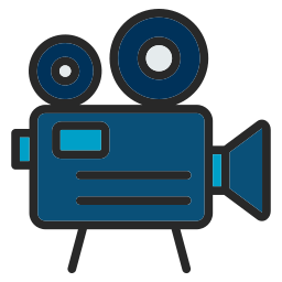 cámara de video antigua icono