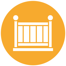 Baby crib icon