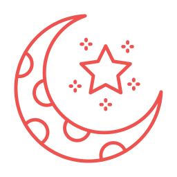 luna crescente icona