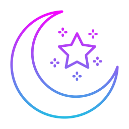 luna creciente icono