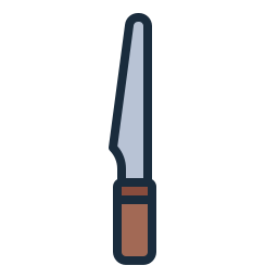 cuchillo de desbarbado icono