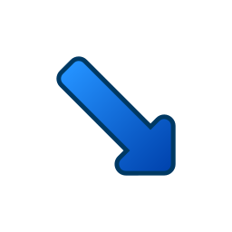 Down right arrow icon