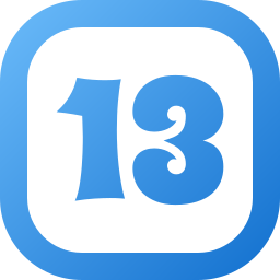 Number 13 icon