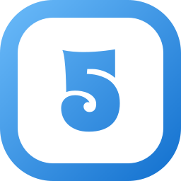 numero 5 icona