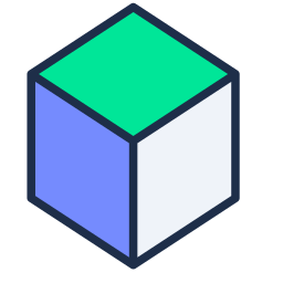 cubo 3d icono