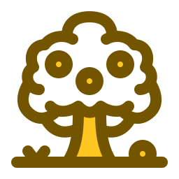 Árbol de frutas icono