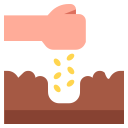 Sowing seeds icon