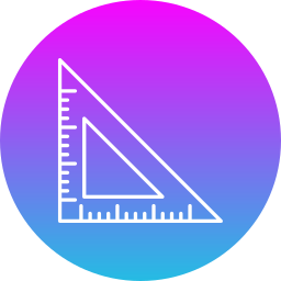 règle triangulaire Icône