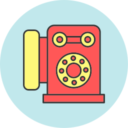 vieux téléphone Icône