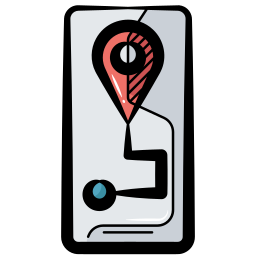 geographisches positionierungs system icon