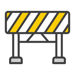 Road blockade icon