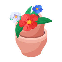 vaso di fiori icona