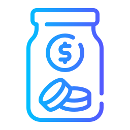 Money jar icon