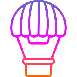 Hot air balloon icon