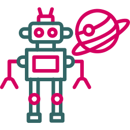 ruimte robot icoon