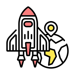 esquema del cohete icono
