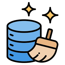 Data cleaning icon