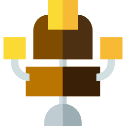 Hairdresser chair icon