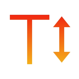 hauteur du texte Icône