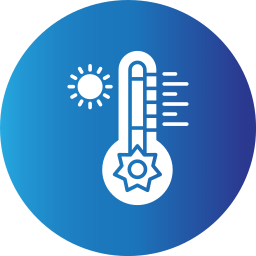 temperatura calda icona