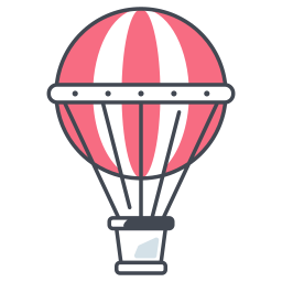 Hot air balloon icon