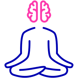 Yoga icon meditation icon