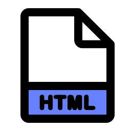 formato de archivo html icono