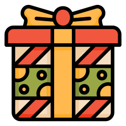 caja de regalo icono