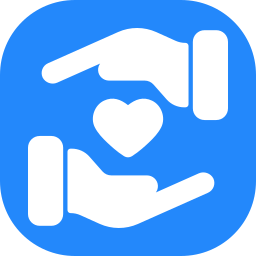 Hand heart icon