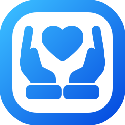 Hand heart icon