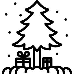 geschenke unter dem baum icon