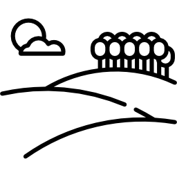 campo y bosque icono