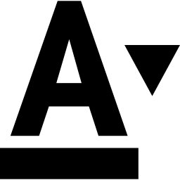 lettertype opties icoon