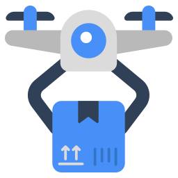 Drone delivery icon