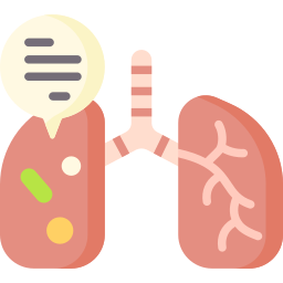 Respiratory illness icon