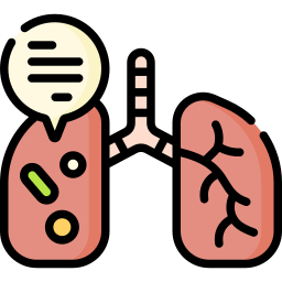 Respiratory illness icon