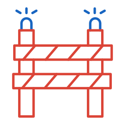 bloque de carreteras icono