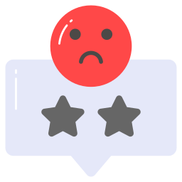 slechte feedback icoon