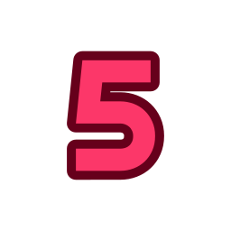 número 5 icono