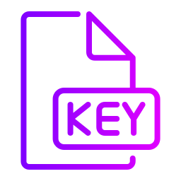 sleutel bestand icoon