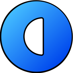 Half circle icon