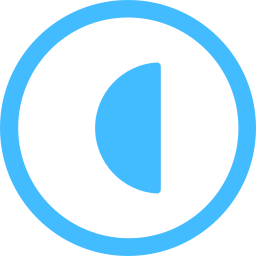 Half circle icon