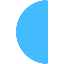 Half circle icon