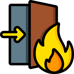 salida de incendios icono