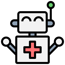 Robot assistant icon