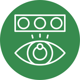 Color blindness test icon