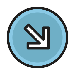 Down right arrow icon